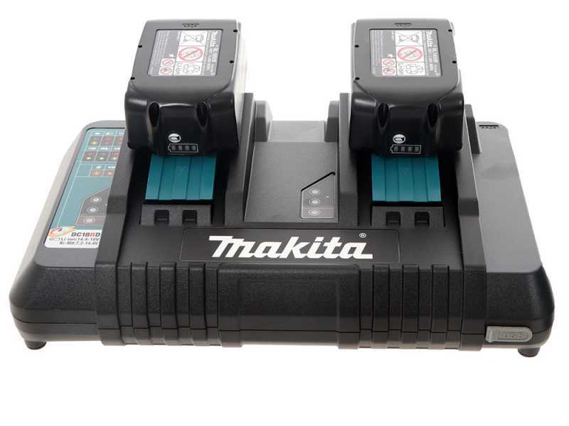 Carretilla el&eacute;ctrica de ruedas Makita DCU180 con chasis tubular y bater&iacute;a 5Ah/18V(2x18v)